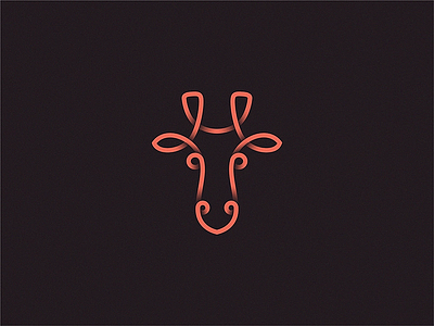 Giraffe giraffe line logo