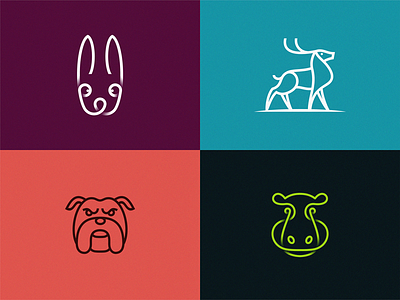 animals logos animals line logos