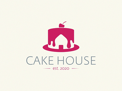 cake house cake home house logo