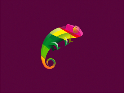 Chameleon chameleon color logo