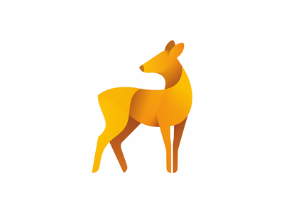 Deer animal deer gradient logo symbol