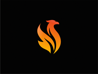 Phoenix bird brand fire flames icon identity logo phoenix sign symbol