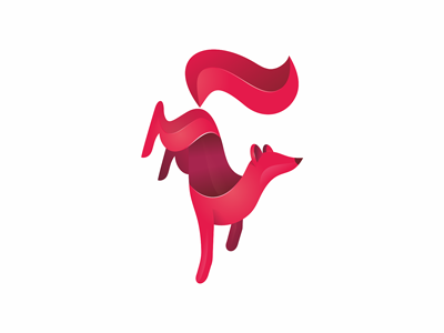 Fox animal brand fox gradient icon identity logo symbol