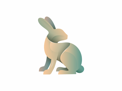 Rabbit bunny design icon illustration logo rabbit symbol sign
