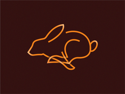 Rabbit animal art line logo rabbit symbol
