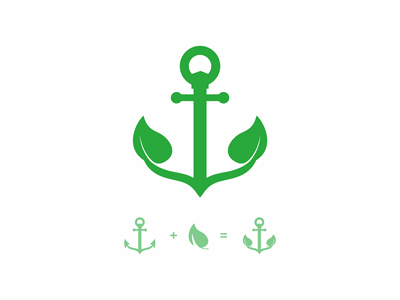 Green Anchor anchor brand foliage green identity logo nature symbol