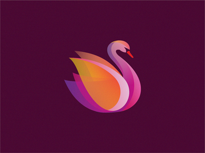 Swan bird icon logo swan symbol