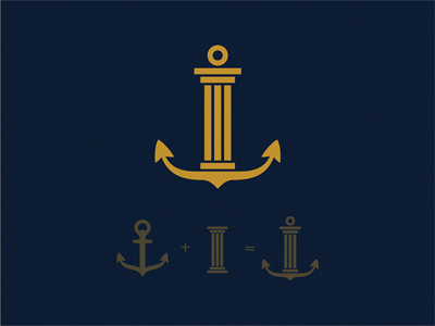 concept anchor logo sea symbol university