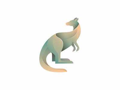 Kangaroo animal icon illustration kangaroo logo symbol