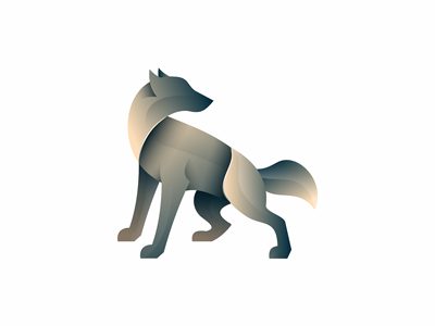 Wolf animal icon illustration logo wild wolf