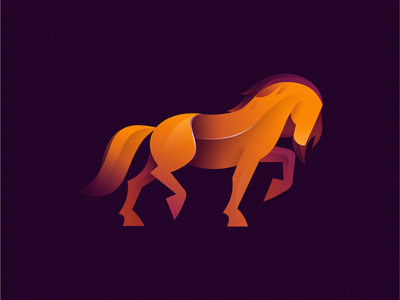 Horse brand horse icon identity illustration logo