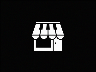 piano shop icon logo piano store symbol