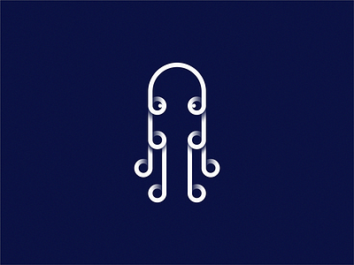 Octopus line logo octopus symbol
