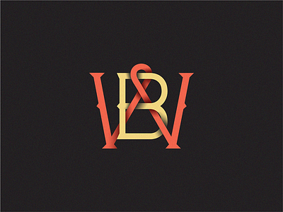 Monogram WB letter logo monogram sign symbol