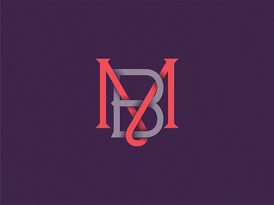 Monogram MB letter logo monogram sign symbol