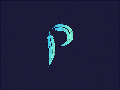 Parrot letter p letter logo parrot sign symbol