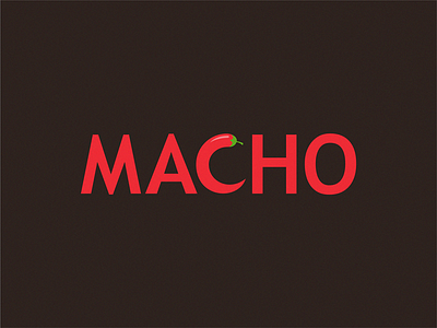 Macho food letter logo mexico pepper restaurant sign symbol