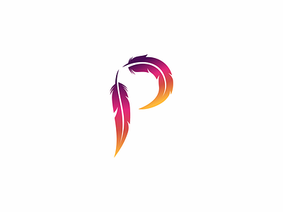 Parrot letter p letter logo parrot sign symbol