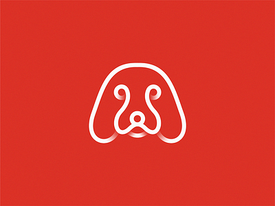 Dog icon illustration line logo symbol