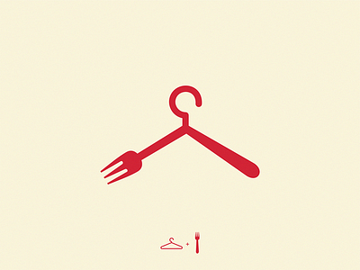 fashion food fashion food hanger icon illustration logo symbol