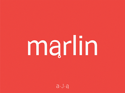 marlin \ hook fish hook logo marlin sign symbol