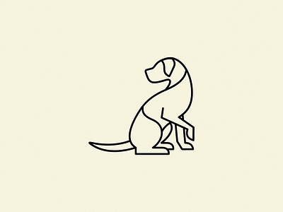 Dog icon illustration logo symbol