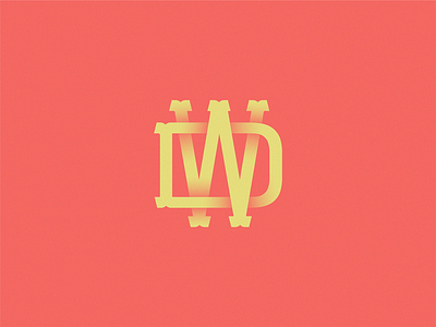 Monogram DW icon illustration logo monogram symbol