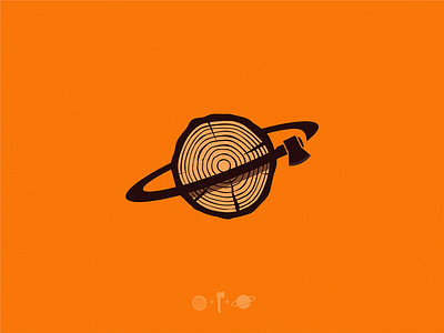 Wood Planet icon illustration logo planet symbol wood