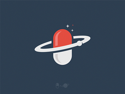 pill planet doc icon illustration logo pill planet symbol