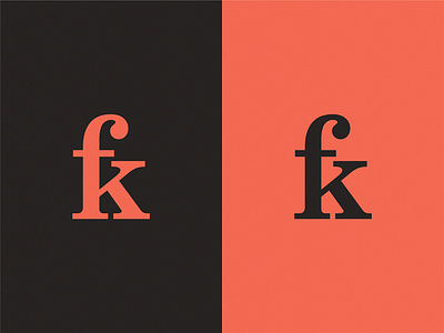 monogram fk icon illustration logo symbol