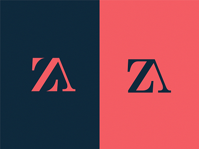 monogram ZA icons letter logo monogram symbol