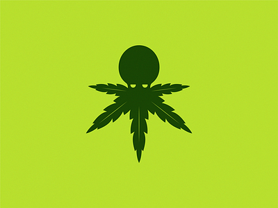 octo / green icon illustration logo symbol