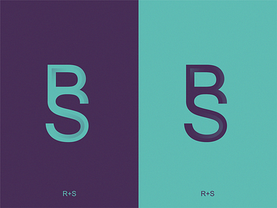 monogram RS icon illustration logo symbol