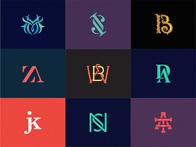 Monogram & Letters Collection collection identity logofolio logopack logos logoset logotypes marks