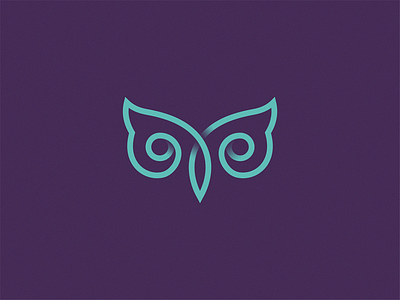 Owl icon illustration logo symbol