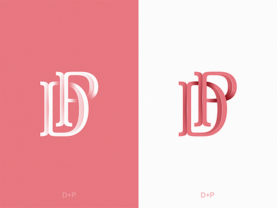 monogram DP icon illustration logo monogram symbol