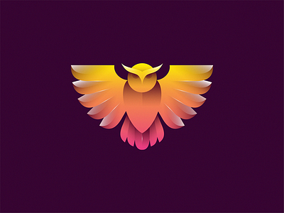 Owl icon illustration logo symbol