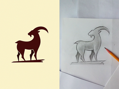 Goat icon logo sign symbol