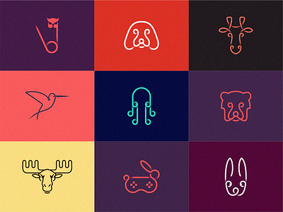 animals of lines logoset 1