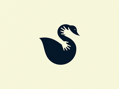 Swan bird illustration logo swan symbol