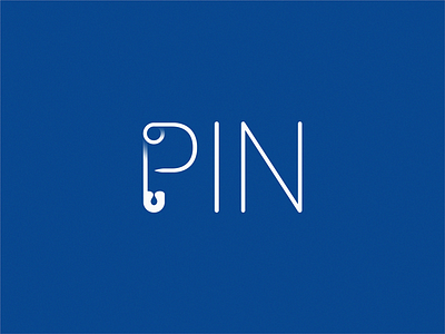 Pin icon illustration logo symbol