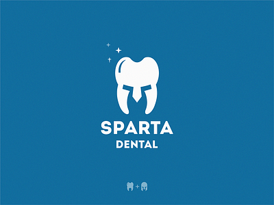 Sparta dental icon illustration logo symbol