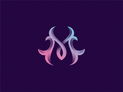 M icon letter logo