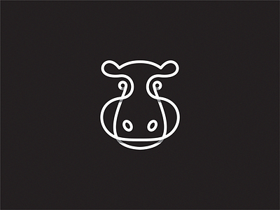 Hippo icon illustration logo symbol