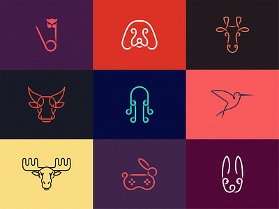 animals logos vol.1 icon logo sign symbol
