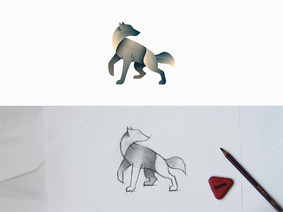 Wolf icon illustration logo symbol
