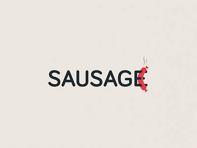 Sausage icon illustration logo symbol