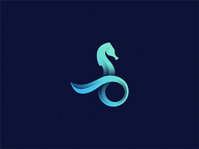 Seahorse 🐴 🌊 brand design icon logo