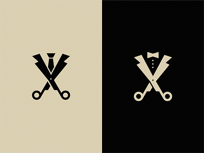 barber shop brand design icon logo