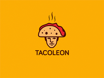 Tacoleon (taco+Napoleon) brand design icon logo